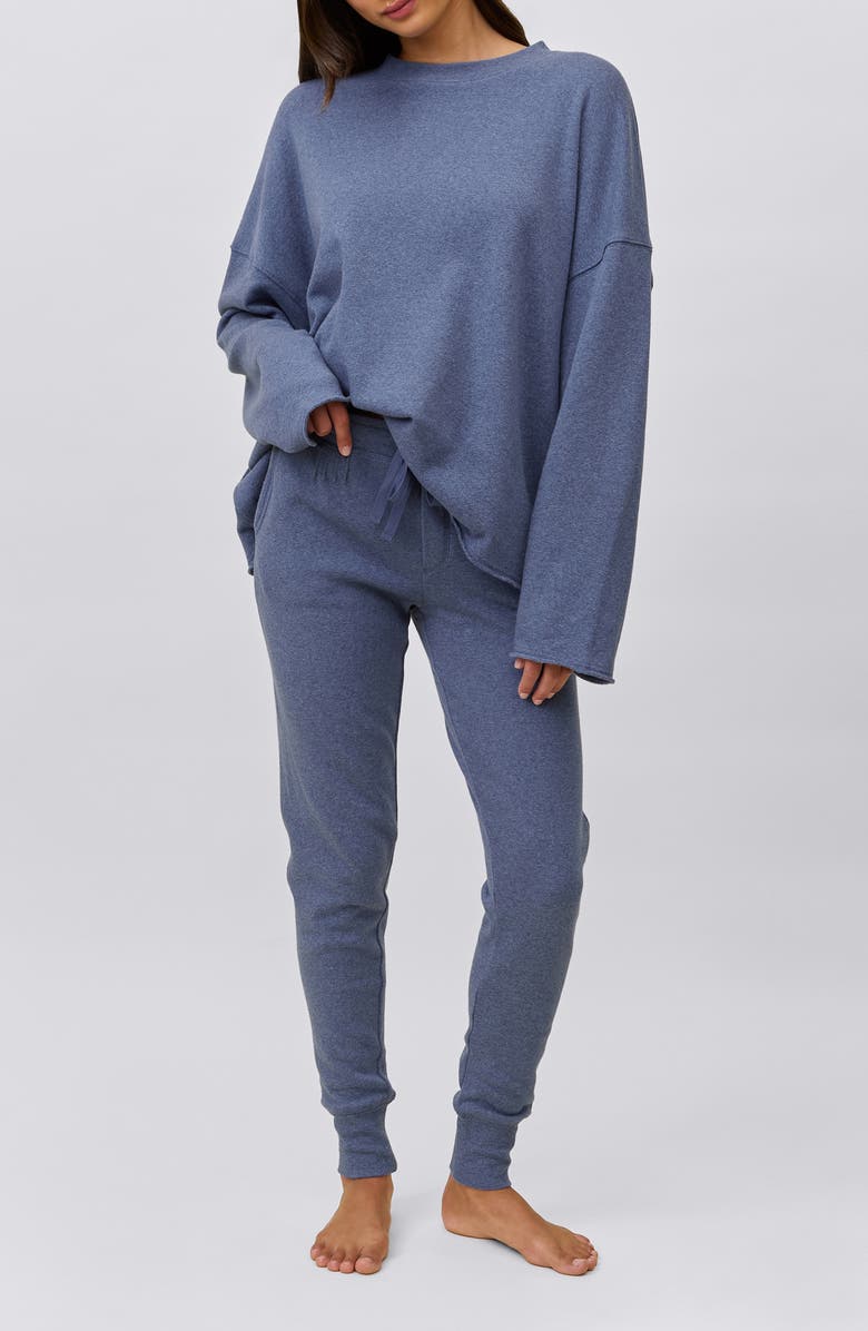 Papinelle Organic Cotton Pajamas, Alternate, color, Steel Blue