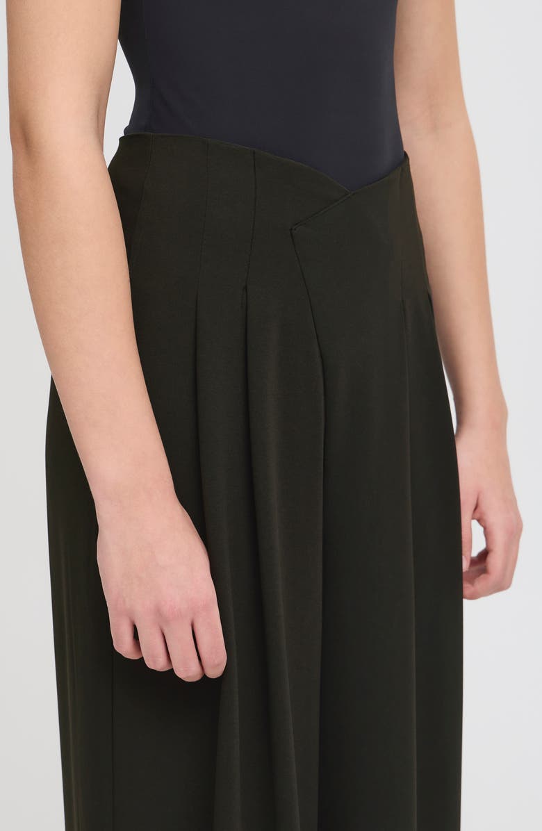 ICHI Ihlinta Pleat Front Wide Leg Pants, Alternate, color, Black