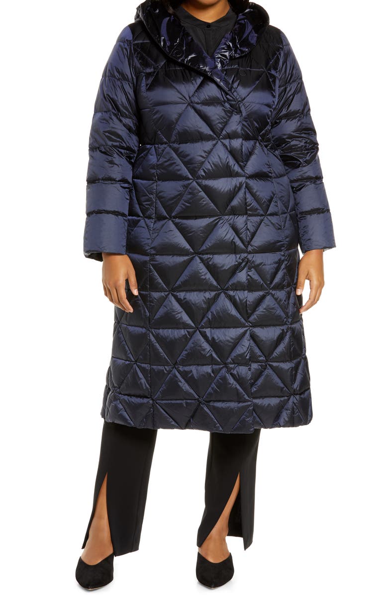 Marina Rinaldi Paniere Water Repellent Quilted Down Coat, Alternate, color,