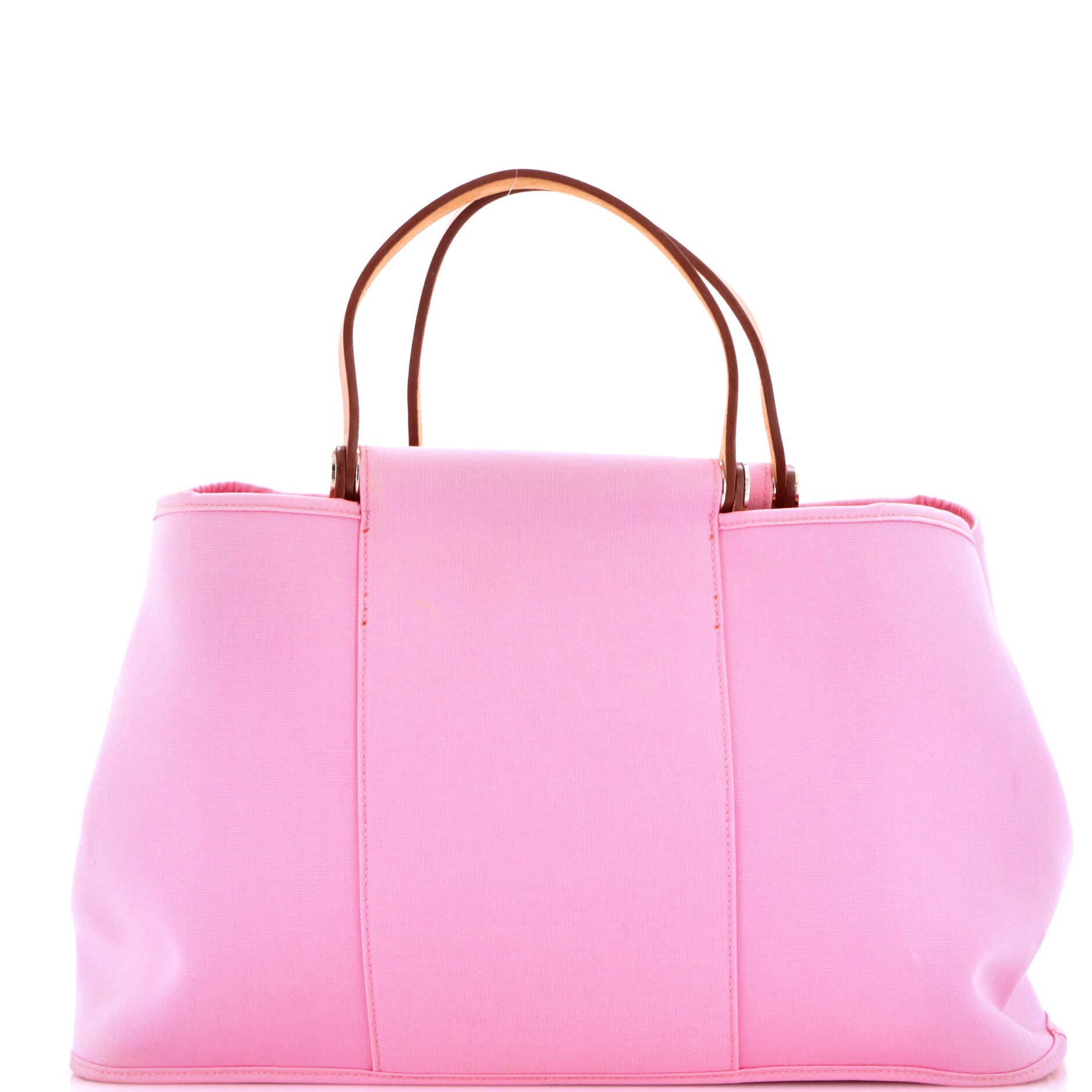 Pre-Owned Hermes Cabag Elan Toile and Leather 39, Main, color, Pink