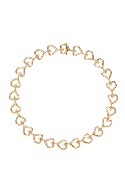 Gold-plated heart necklace