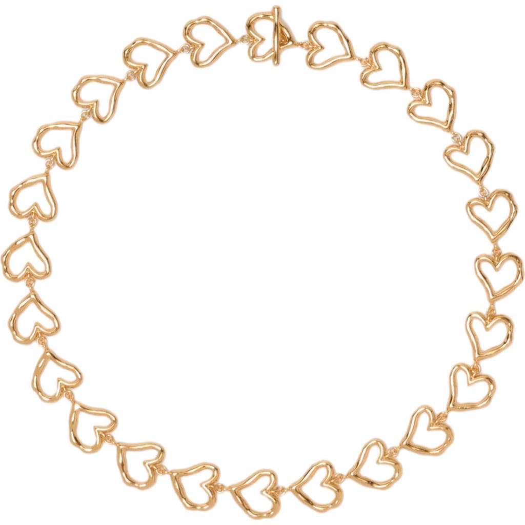 Maje Gold-plated Heart Necklace In Gold