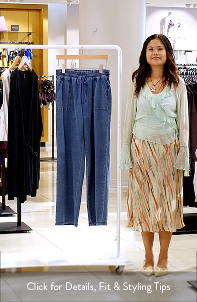 Pull-On Wide Leg Knit Jeans, sales video thumbnail