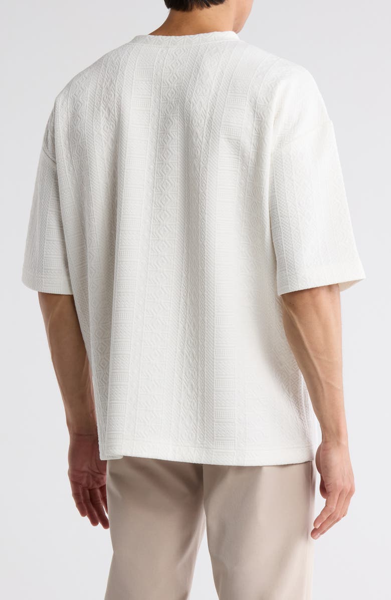 FLEECE FACTORY Geometric Jacquard T-Shirt, Alternate, color,