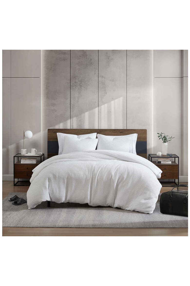 Waffle Comforter & Sham Set, Alternate, color, WHITE