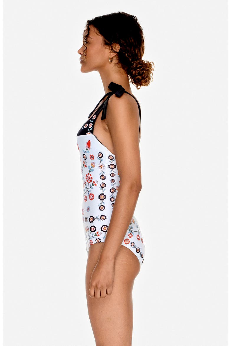 Ballerina One-Piece Swimsuit, Alternate, color, white
