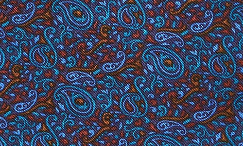 David Donahue Paisley Print Cotton Sport Shirt In Multi