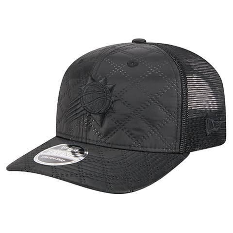 Men's New Era  Black Phoenix Suns Quilted 9SEVENTY Trucker Adjustable Hat