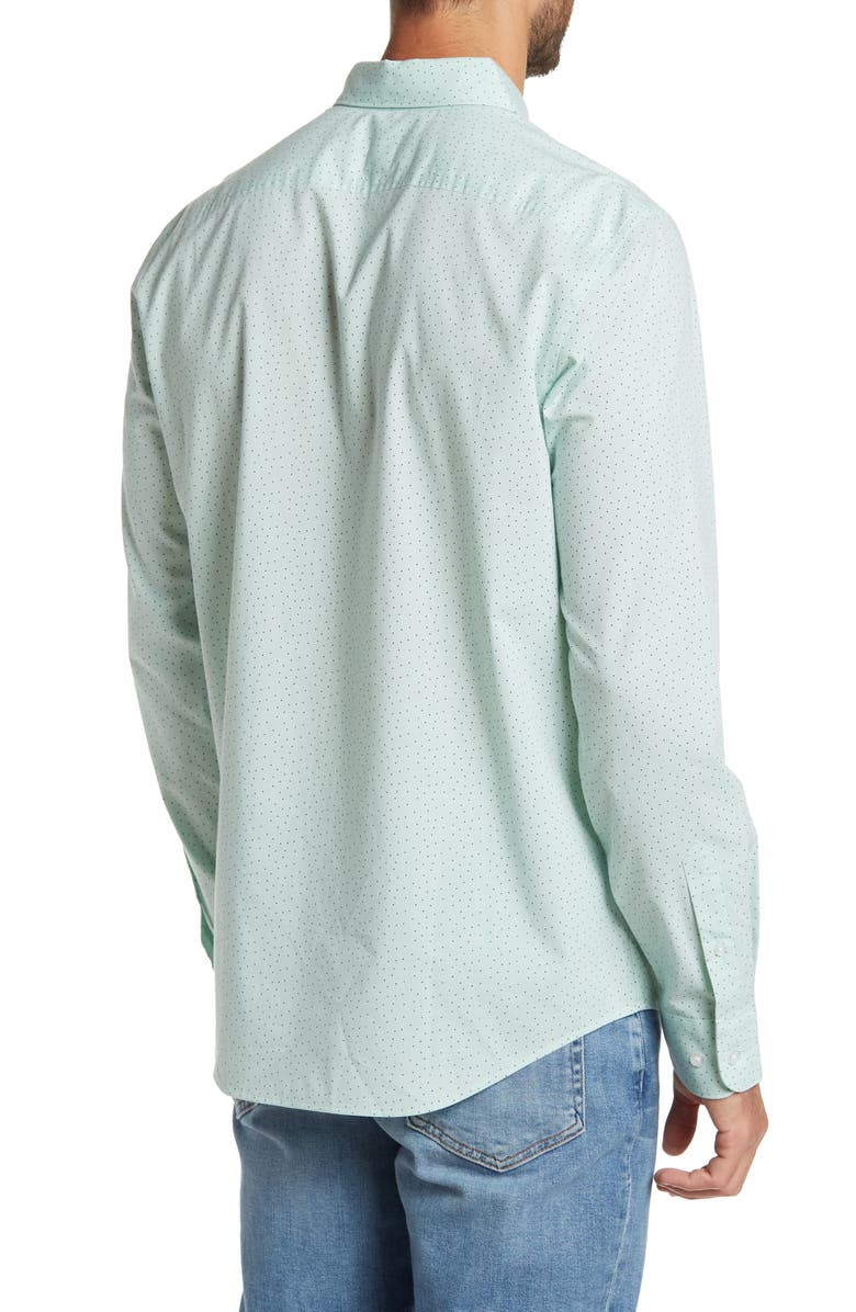 Original Penguin Dot Print Woven Button-Down Shirt, Alternate, color,