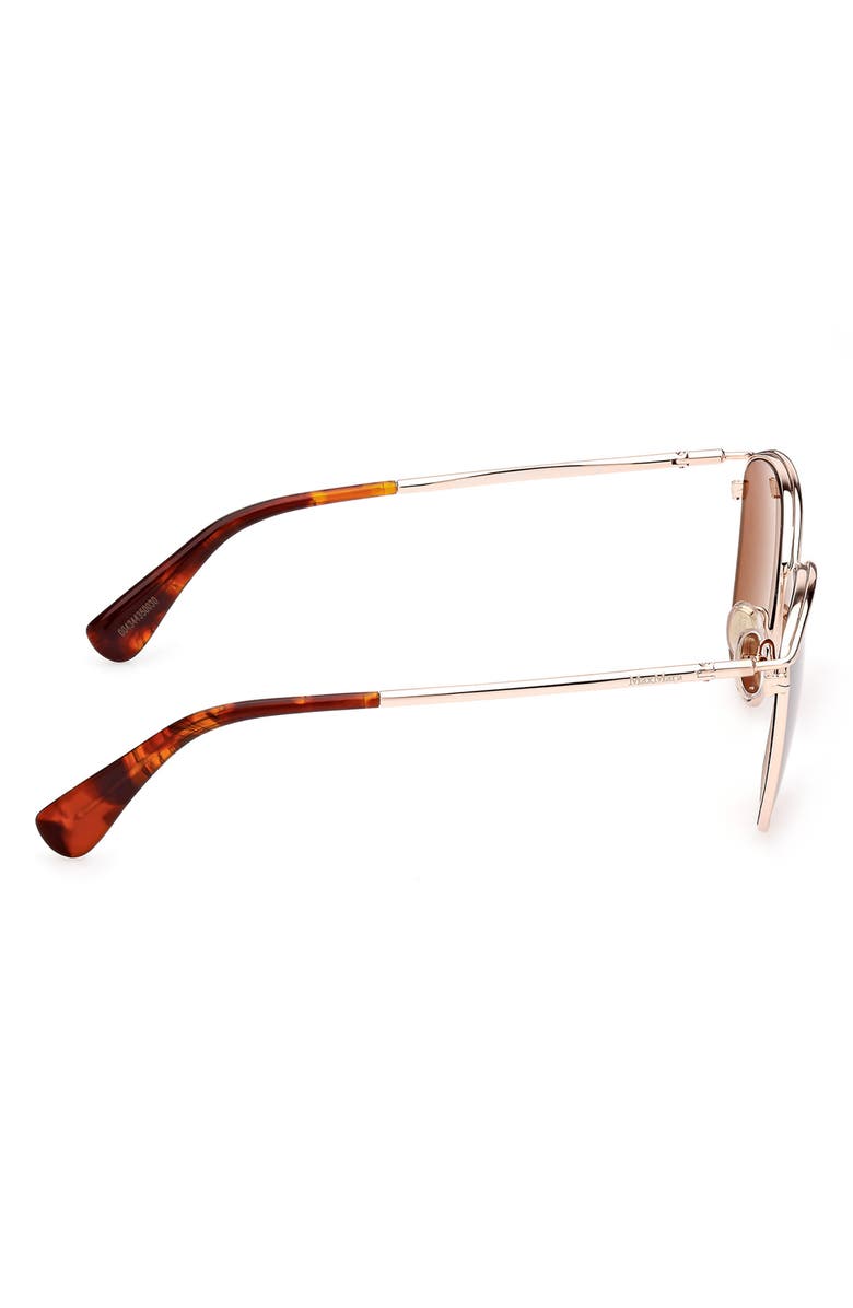 Max Mara 55mm Aviator Sunglasses, Alternate, color, 