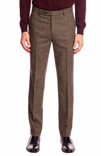 PAISLEY & GRAY Downing Slim Fit Flat Front Houndstooth Wool Blend Dress Pants