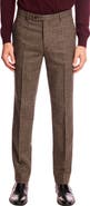 PAISLEY & GRAY Downing Slim Fit Flat Front Houndstooth Wool Blend Dress Pants