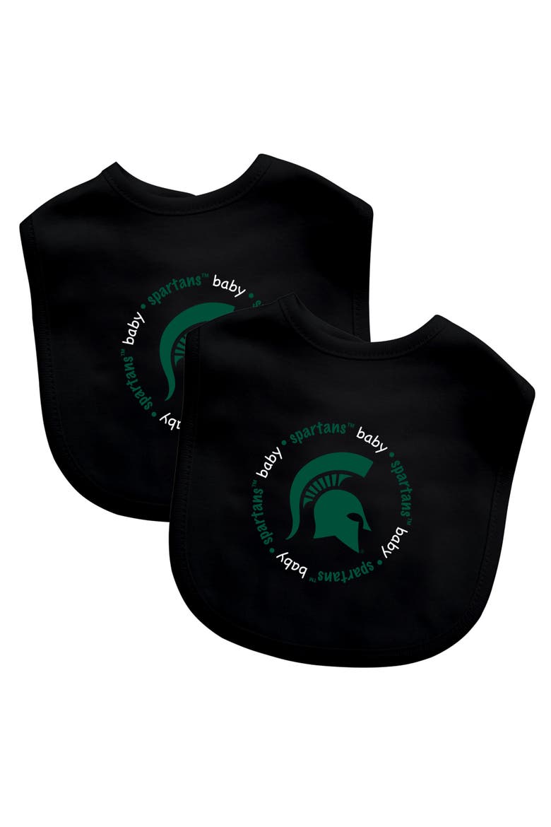 Michigan State - Baby Bibs 2-Pack, Main, color, Black