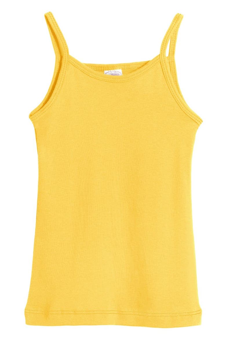 Girls Soft 100% Cotton Camisole, Main, color, Yellow