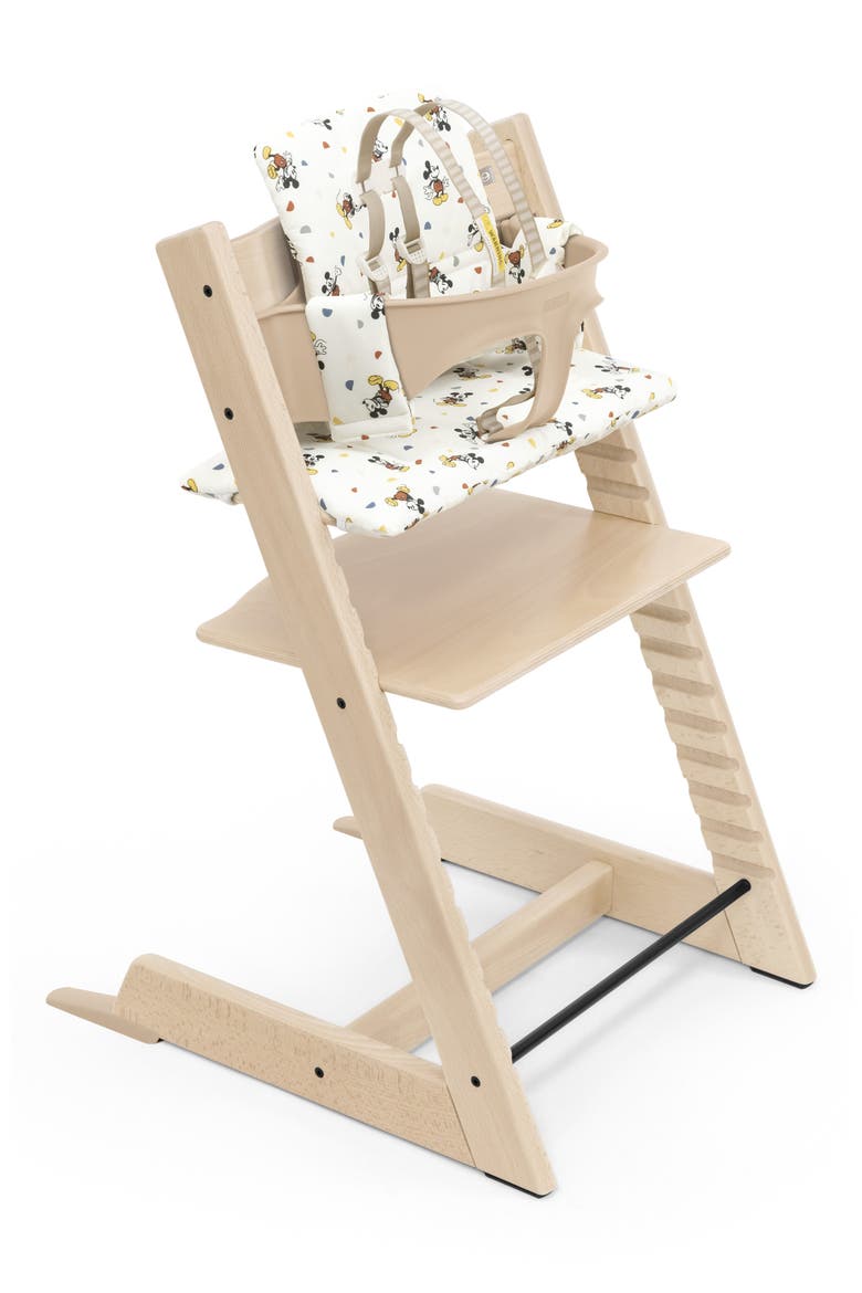 Tripp Trapp® Highchair, Baby Set, Cushion & Tray Set (Nordstrom Exclusive), Alternate, color, NATURAL/ MICKEY