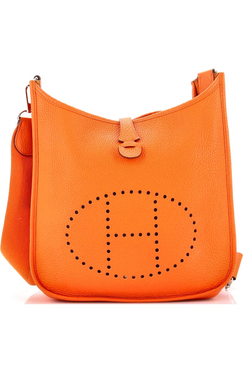 Pre-Owned Hermes Evelyne Bag Gen III Clemence PM, Main, color, Orange H