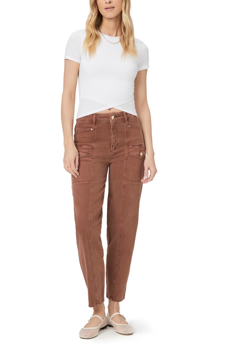 Alexis High Waist Barrel Cargo Jeans, Alternate, color, VTG BRUNET