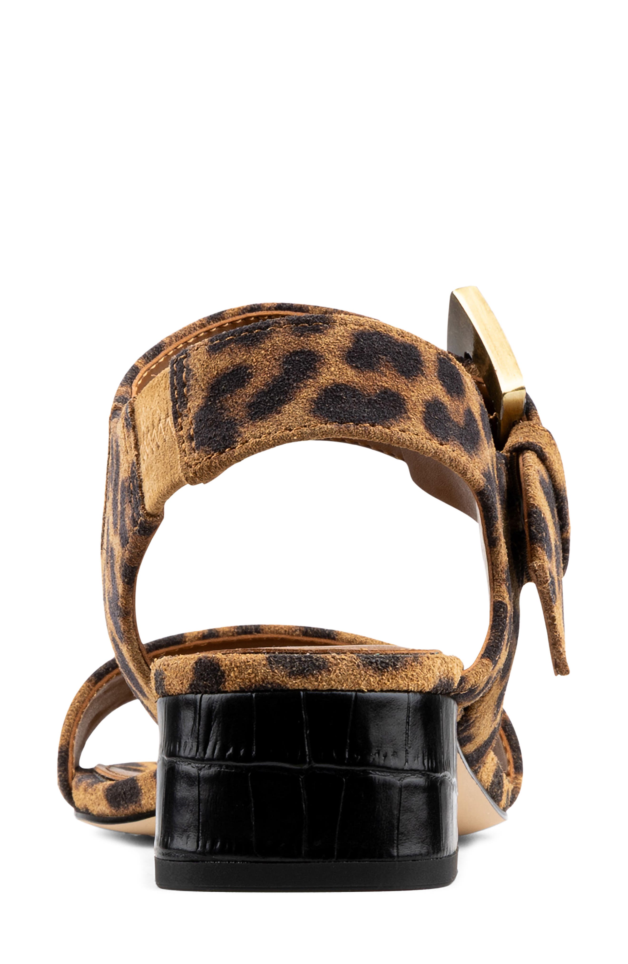 Donald Pliner Croc Embossed Heel Sandal, Alternate, color, 