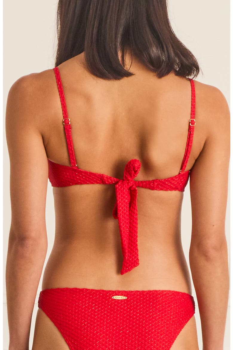 Straight Front Mia Bandeau, Alternate, color, Red