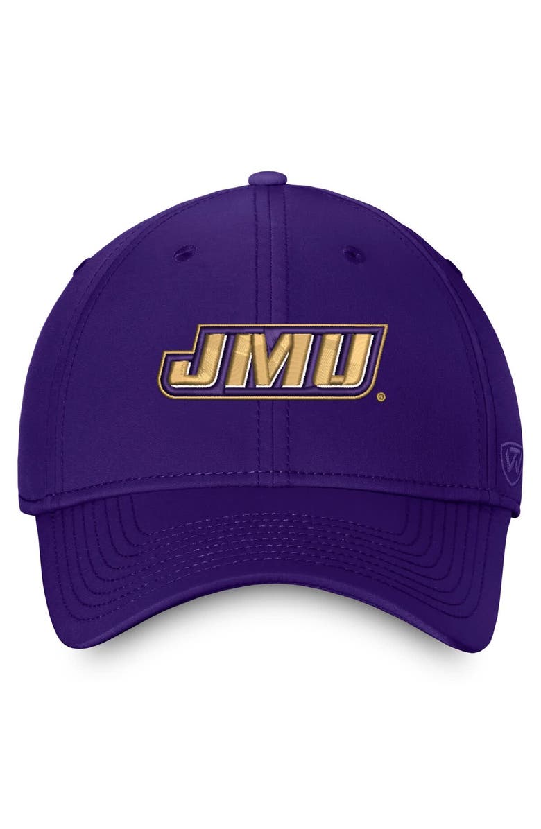 TOP OF THE WORLD Men's Top of the World Purple James Madison Dukes Reflex Flex Hat, Alternate, color, Purple
