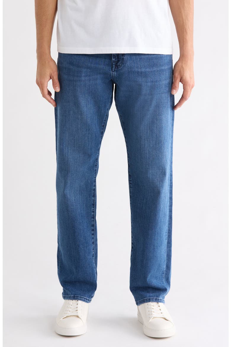Matt Mid Rise Straight Leg Jeans, Main, color, MID BRUSHED AUSTIN