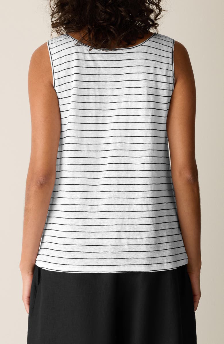Eileen Fisher Stripe Organic Linen Tank, Alternate, color, 