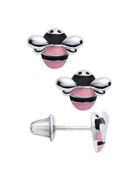 Bumble Bee Sterling Silver Earrings (Toddler, Little Kid 
Big Kid)