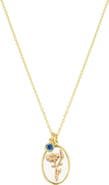 Set & Stones Katrina Birth Flower and Birthstone Charm Necklace