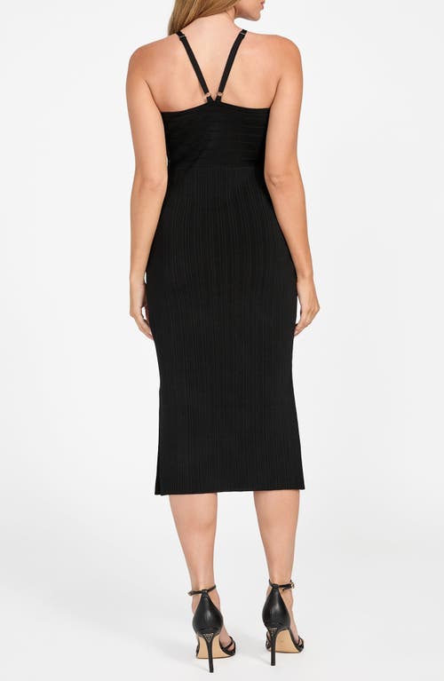 Guess Sofie Mirage Rib Dress In Black