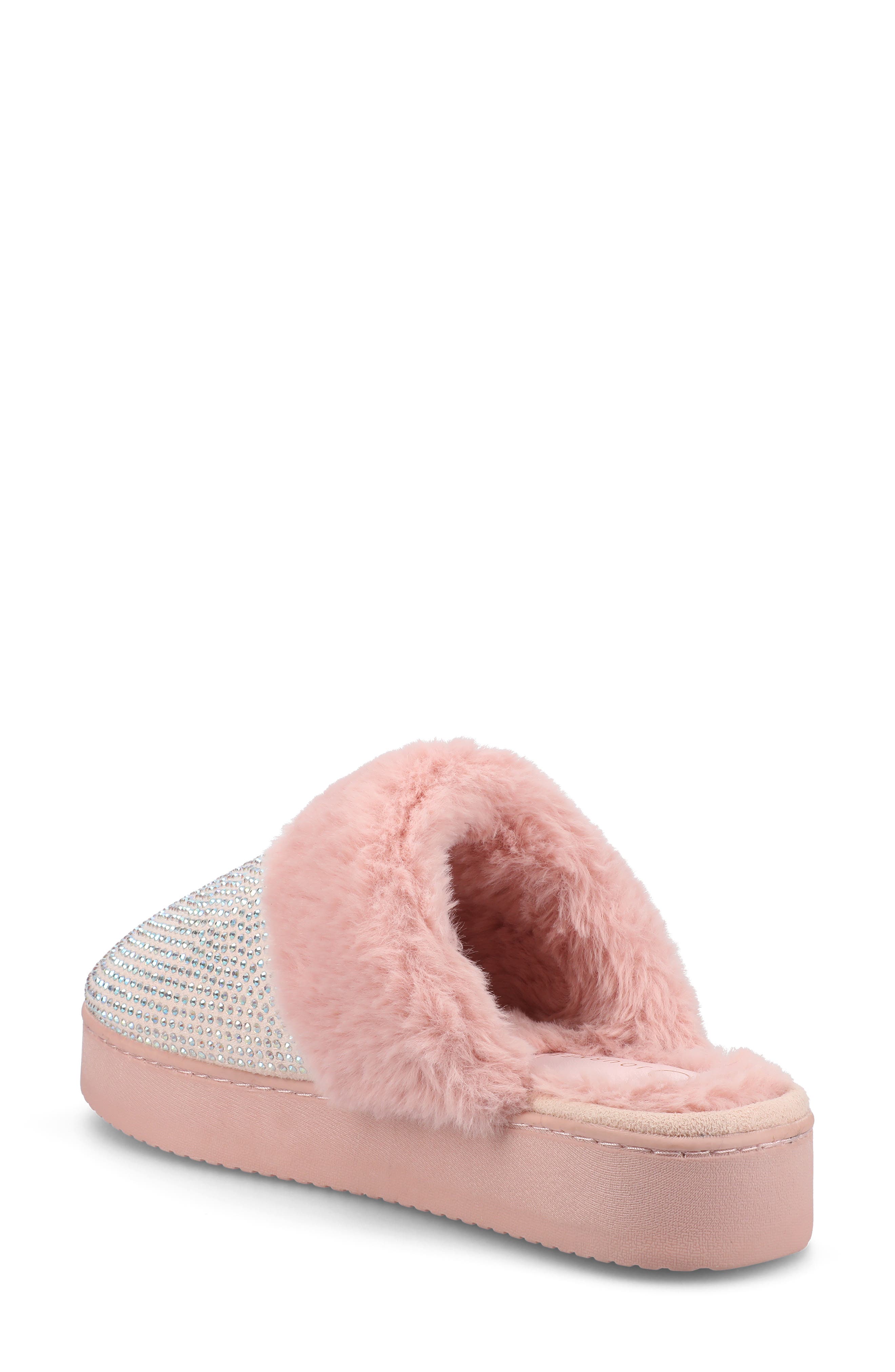 Journee Collection Ember Faux Shearling Slipper, Alternate, color, Pink