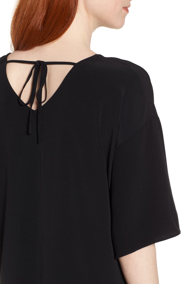 Eileen Fisher Drop Waist Tencel<sup>®</sup> Lyocell Blend Dress, Alternate, color, 