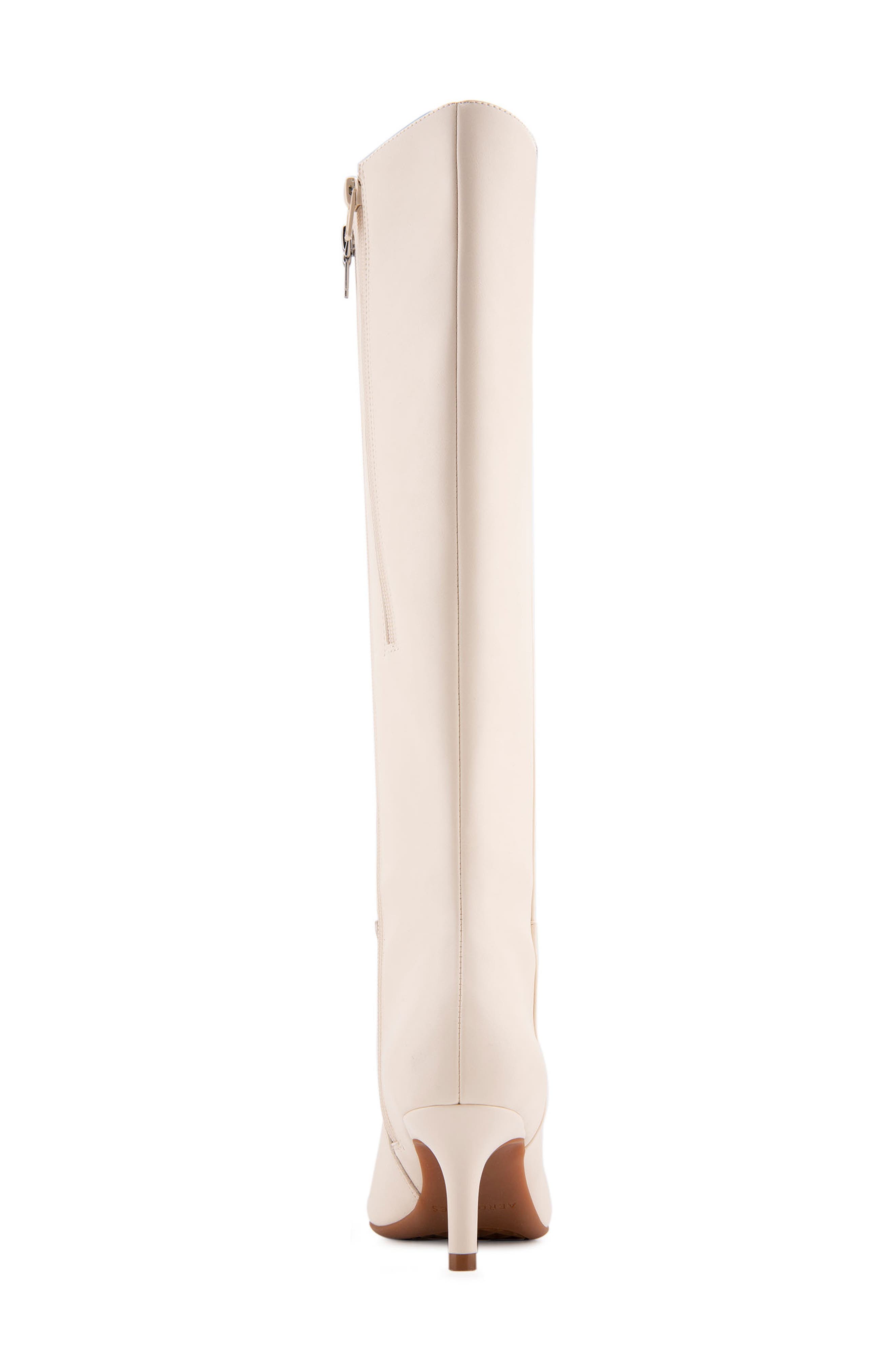 Epic Stretch Kitten Heel Tall Boot, Alternate, color, EGGNOG SMOOTH FAUX LEATHER