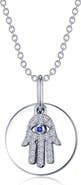 Lafonn Hamsa Lab-Grown Sapphire & Simulated Diamond Pendant Necklace