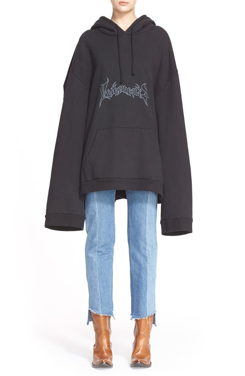 VETEMENTS Oversize Logo Hoodie, Main, color,
