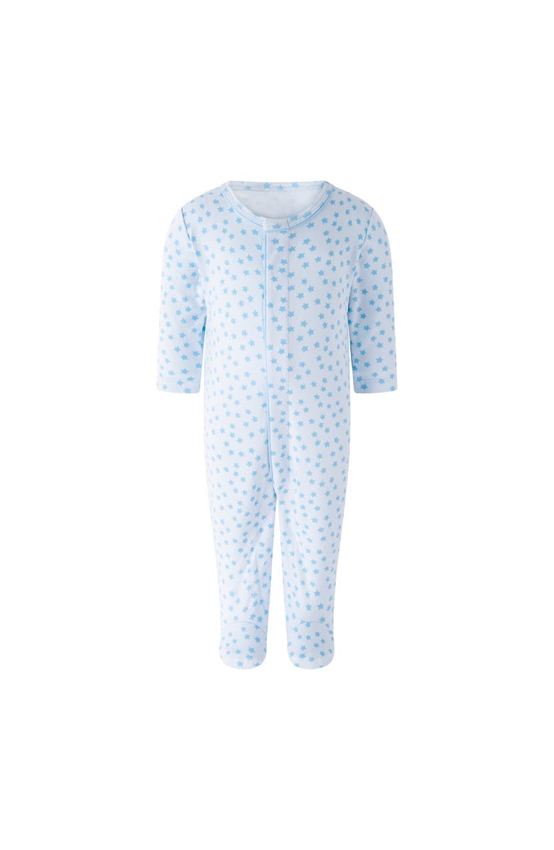 Rachel Riley Pima Star Footie, Main, color, Blue