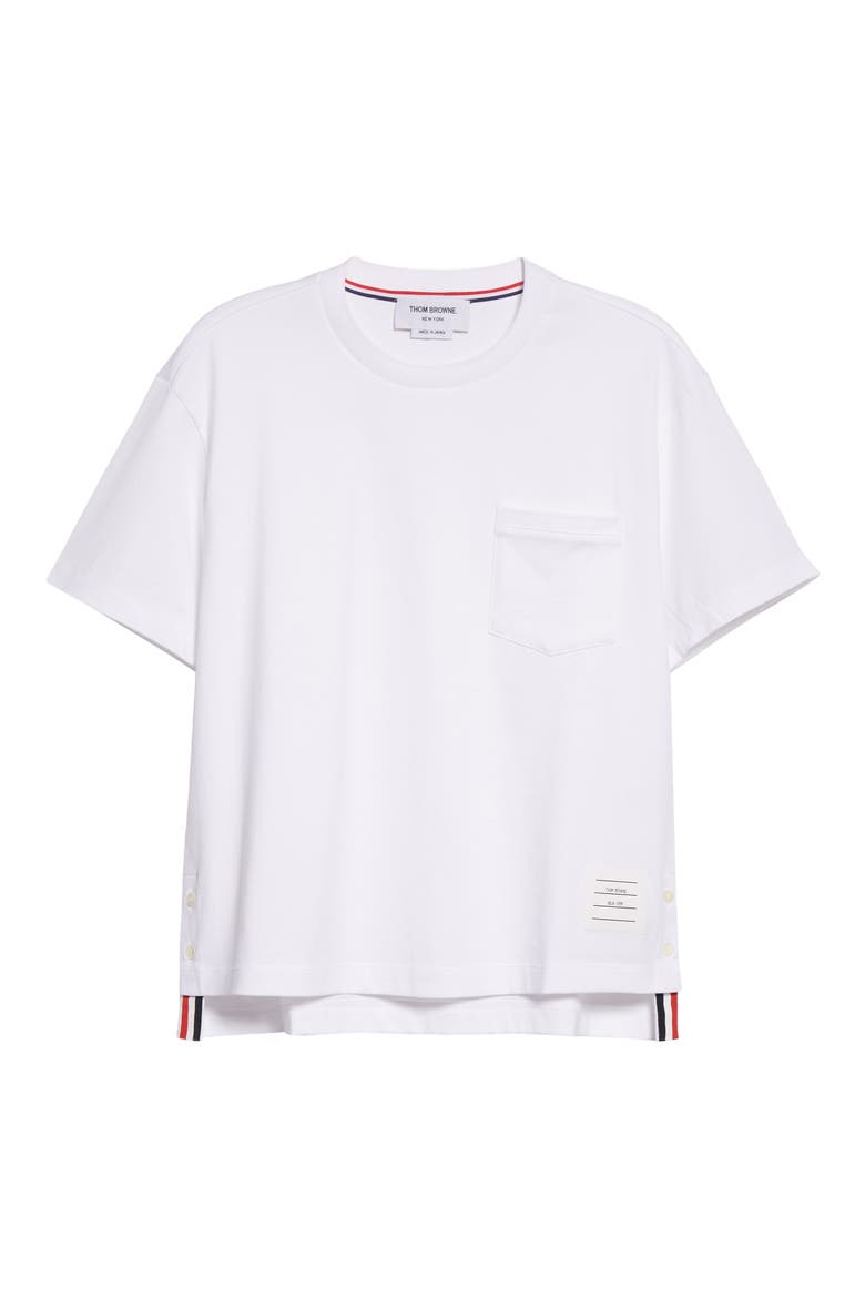 Medium Weight Cotton Jersey Boxy Pocket Tee, Alternate, color, WHITE
