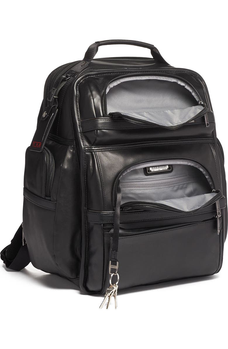 TUMI Alpha 3 Collection Leather Laptop Brief Pack, Alternate, color,
