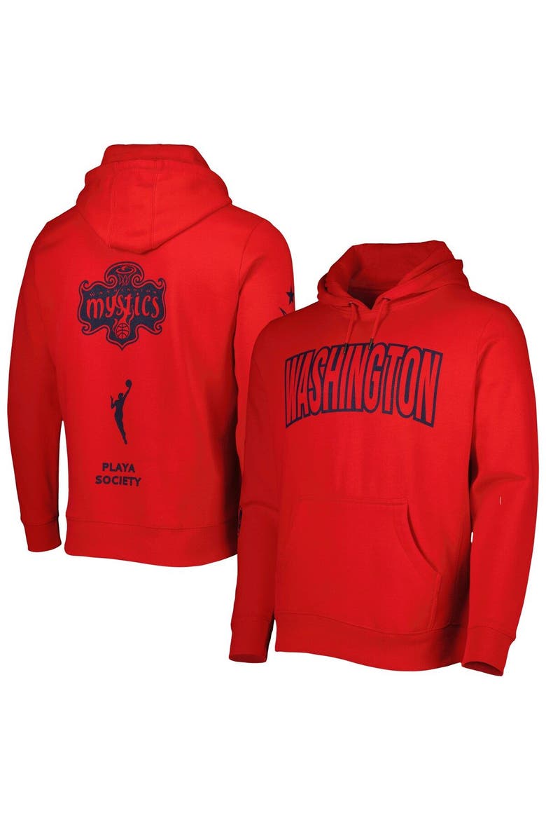 Red Washington Mystics Legacy Logo Pullover Hoodie, Main, color, Red
