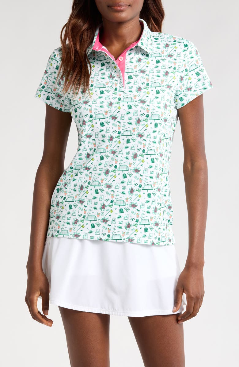 Swannies Kolsie Golf Print Polo, Main, color, 