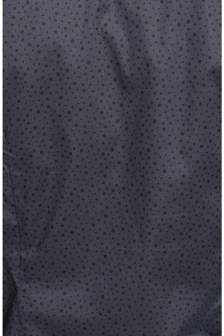 Collection Slim Fit Dot Print Roll Sleeve Sport Shirt, Alternate, color, GUNMETAL