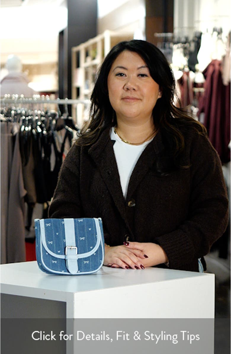 Kids
Bow Embroidery Denim Saddle Bag, sales video thumbnail