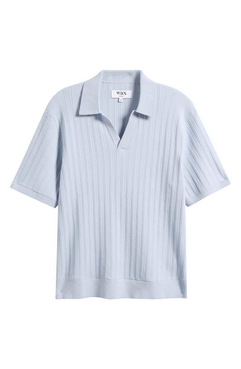 Wax London Siena Textured Cotton Blend Polo, Main, color, Light Blue