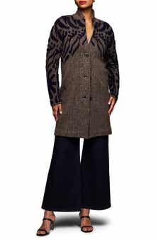Tufted Detail Double Knit Coat