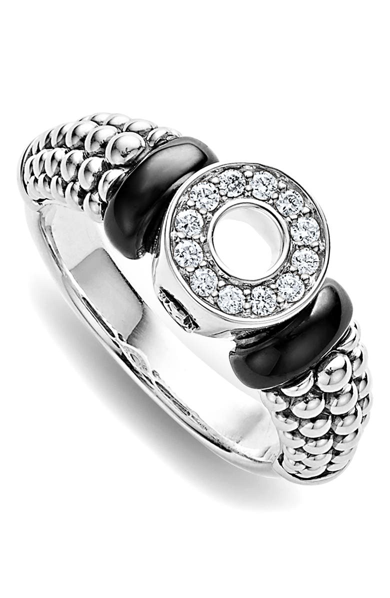 LAGOS Black Caviar Diamond Ring, Alternate, color, 