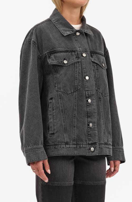 Daze Beau Denim Trucker Jacket In Black