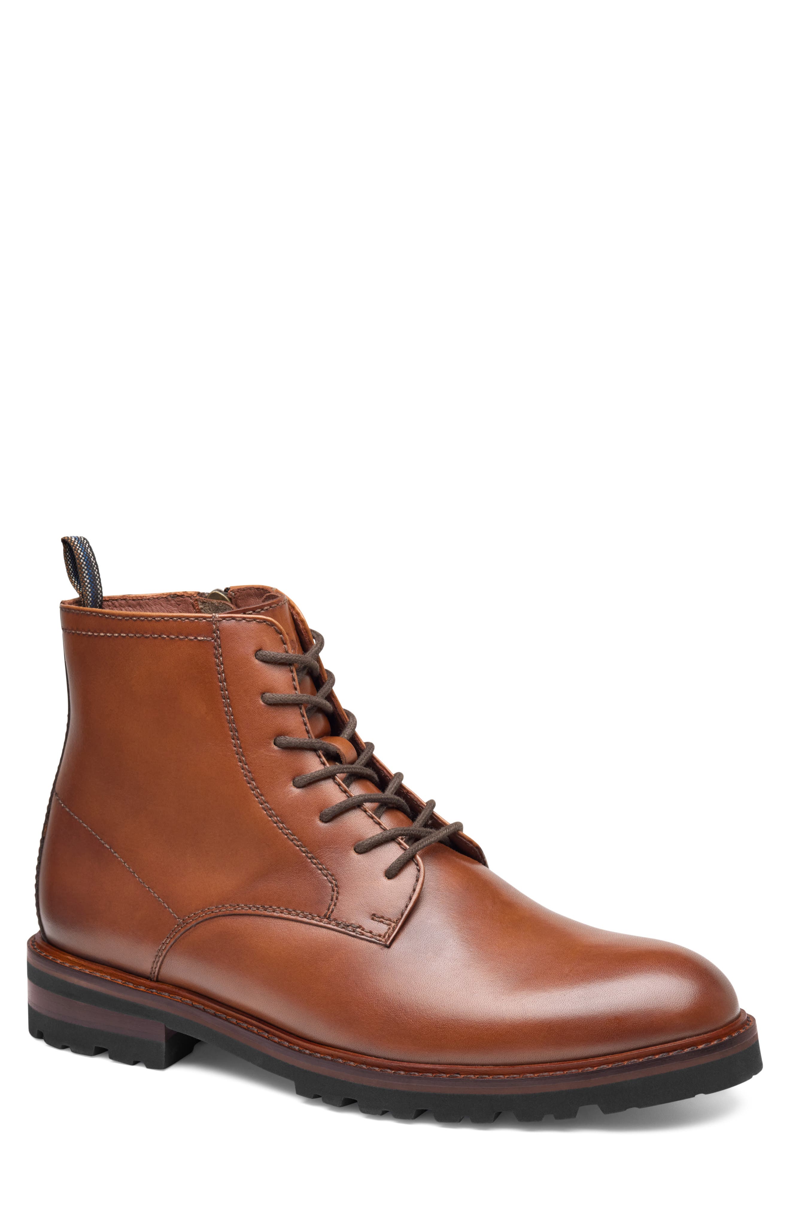 Britton Plain Toe Boot, Main, color, TAN FULL GRAIN