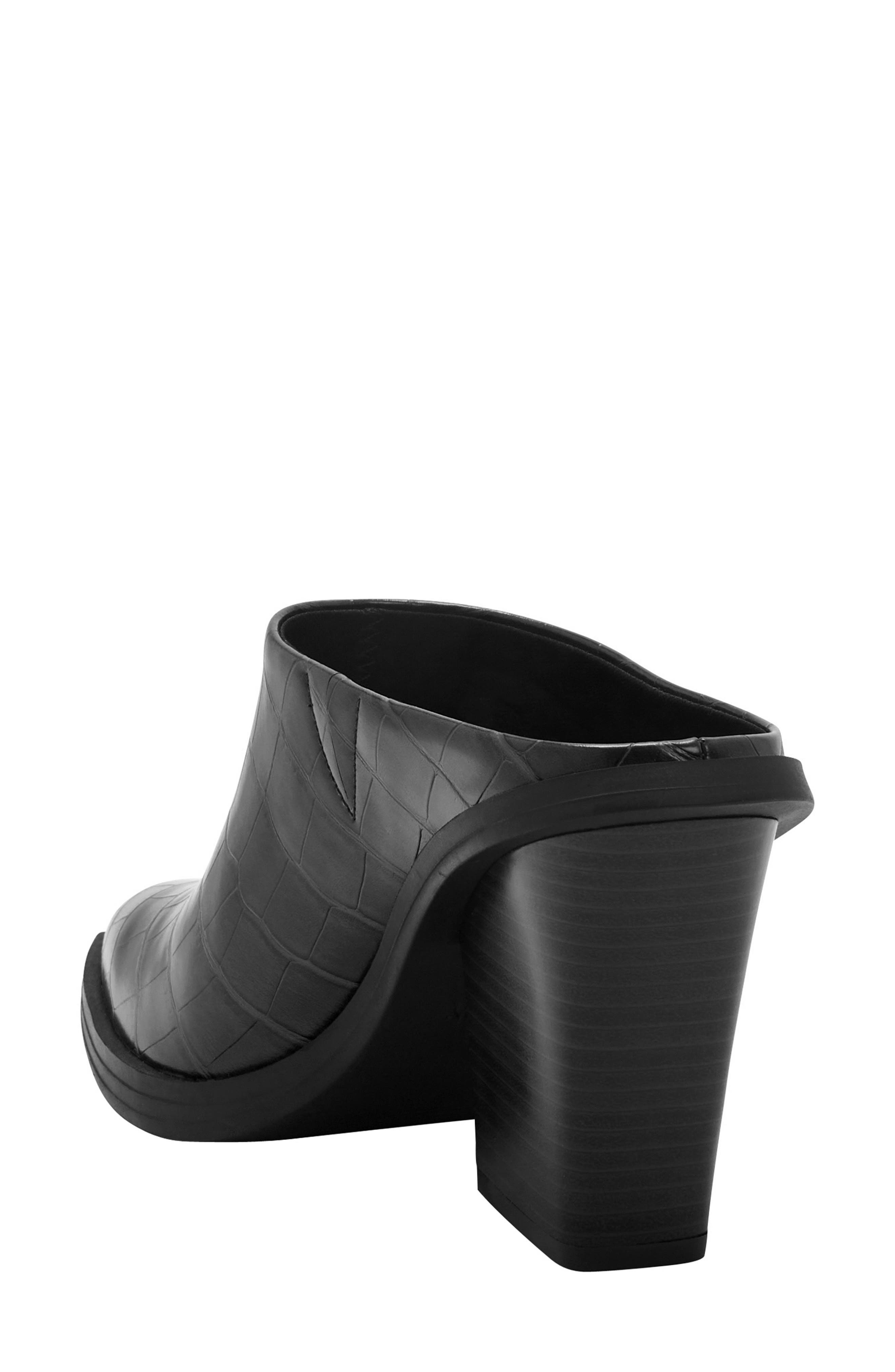 Citygurl Croc Embossed Mule, Alternate, color, BLACK
