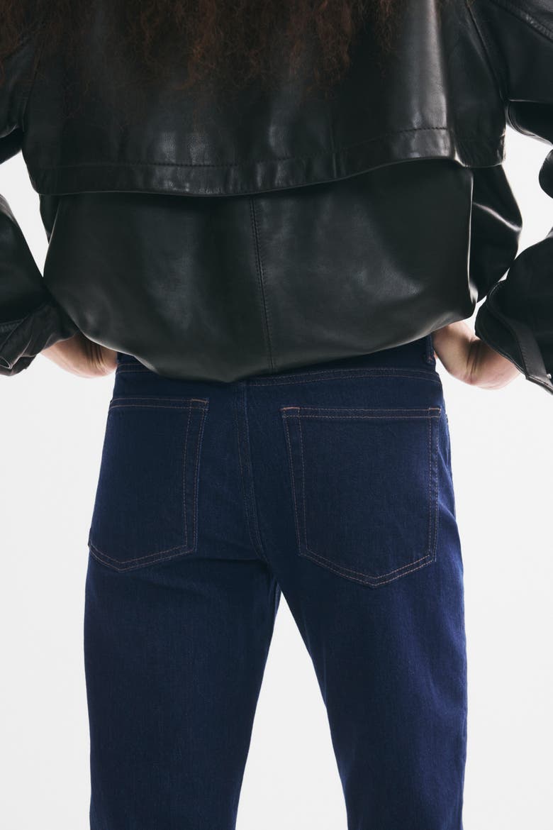 Straight Regular Waist Jeans, Alternate, color, Dark denim blue