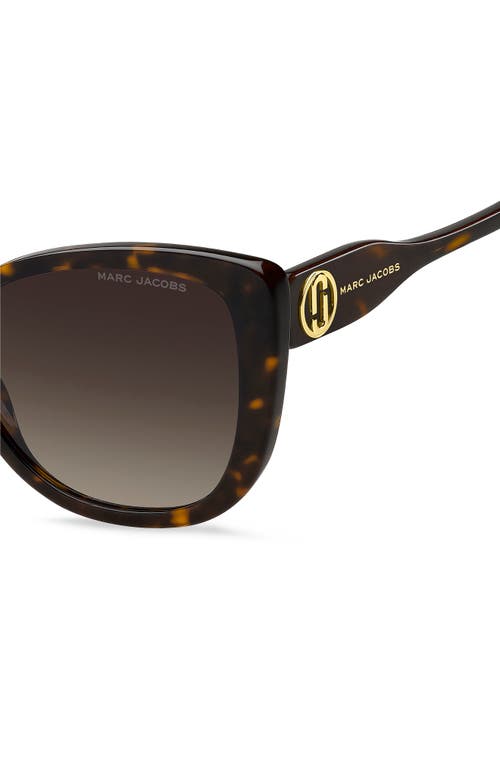 Marc Jacobs 55mm Gradient Cat Eye Sunglasses In Brown