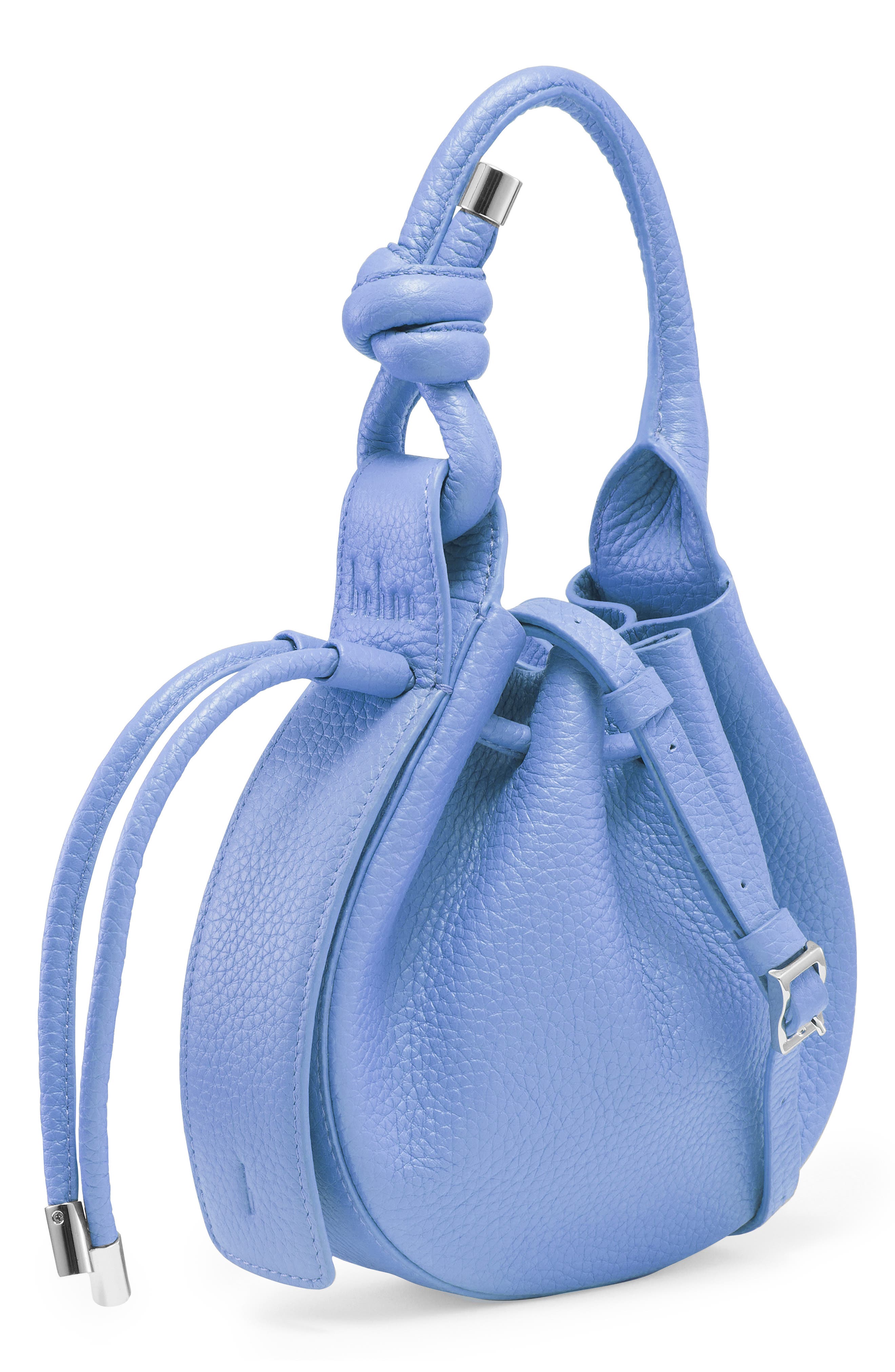 Mini Ina Pebble Leather Crossbody Bag, Alternate, color, OCEAN BLUE